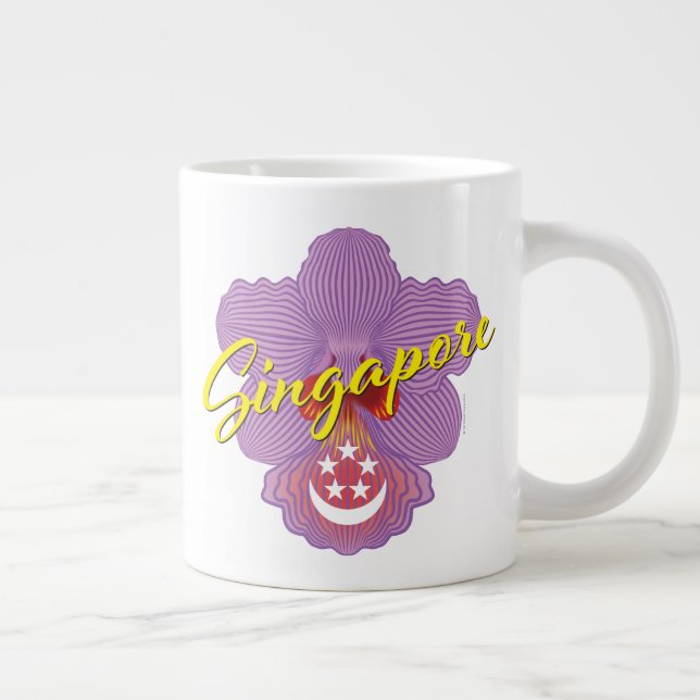 Taza De Café Gigante Patriota de Singapur (Orquídea) (Derecha)