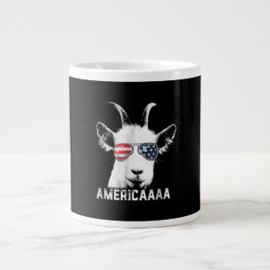 Taza De Café Gigante Patriotic Goat Funny Goat America