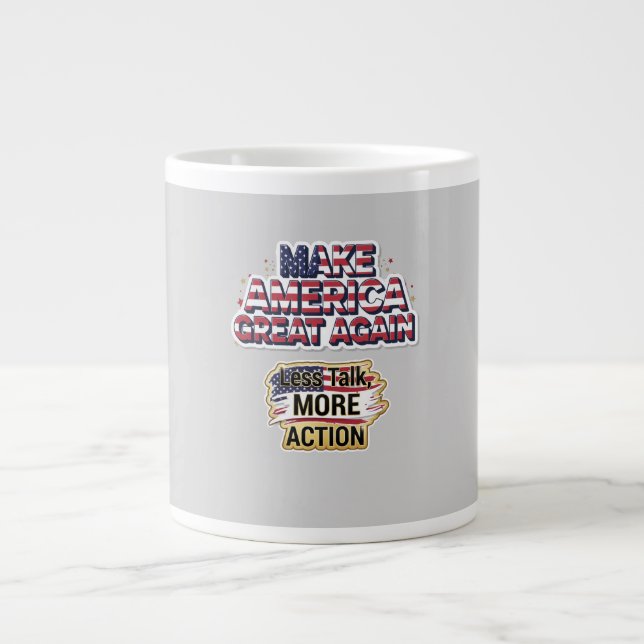 Taza De Café Gigante Patriotic Peace Decal (Frente)