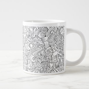 Taza De Café Gigante Patrón B&W médico