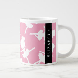 Taza De Café Gigante Patrón Ballerina, Chicas de ballet, baile, tu nomb