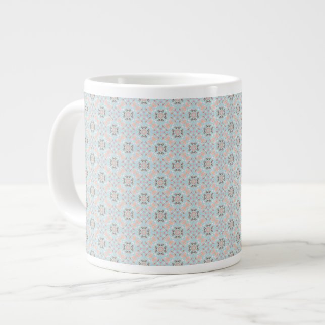 Taza De Café Gigante Patrón continuo con tema de mar (Izquierda)