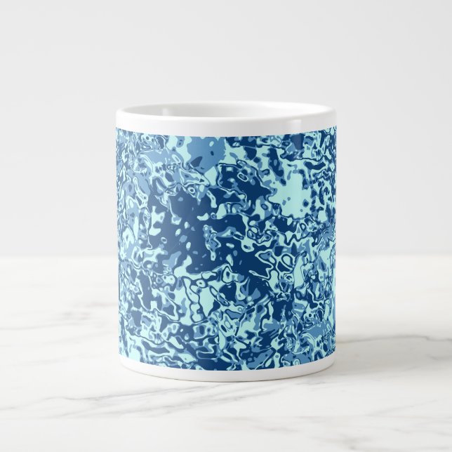 Taza De Café Gigante Patrón de agua no 1 BG negro (Frente)