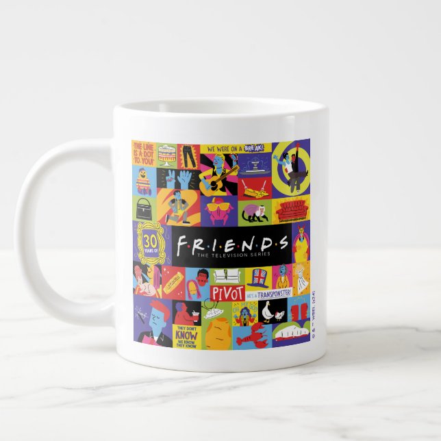Taza De Café Gigante Patrón de amigos icónicos™ (Izquierda)