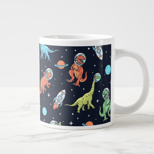 Taza De Café Gigante Patrón de Astronautas de Dinosaurios Infantiles (Derecha)