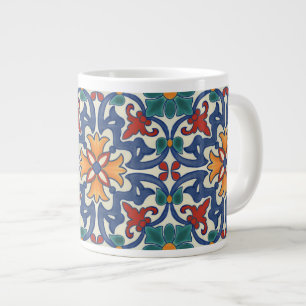 Taza De Café Gigante Patrón de azulejos portugués vintage