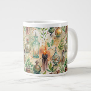 Taza De Café Gigante Patrón de botellas apotecarias vintage (5)