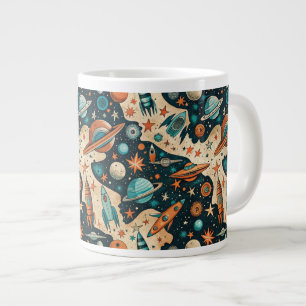 Taza De Café Gigante Patrón de buques de cohetes de naves espaciales vi