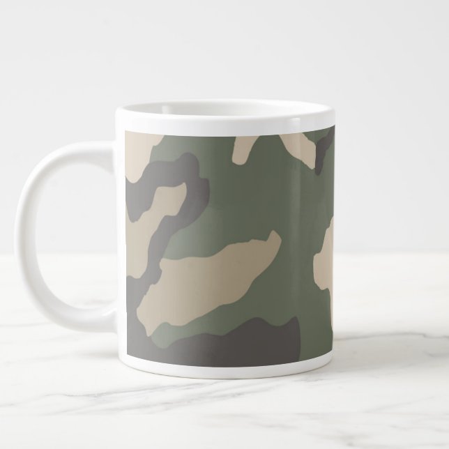 Taza De Café Gigante Patrón de Camo Verde (Izquierda)