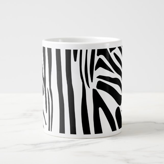 Taza De Café Gigante Patrón de cebra (Frente)