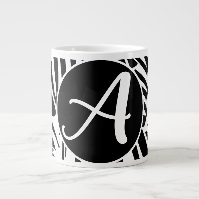 Taza De Café Gigante Patrón de cebra (Frente)