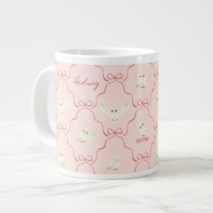 Taza De Café Gigante Patrón de cinta rosa Hedwig
