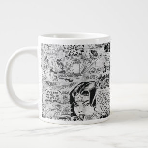 Taza De Café Gigante Patrón de Cómic Antiguo de Mujer Maravilla