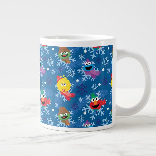 Taza De Café Gigante Patrón de copo de nieve de Plaza Sésamo (Derecha)