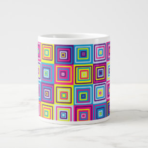 Taza De Café Gigante Patrón de cuadrados