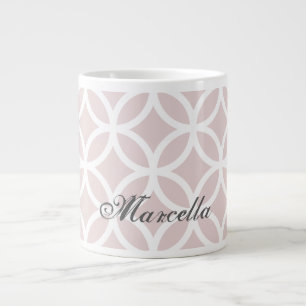 Taza De Café Gigante Patrón de diamante rosado Gigante personalizado Ca