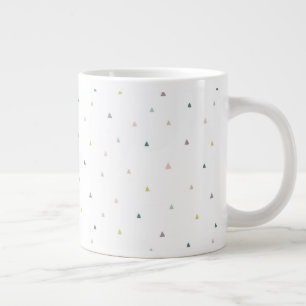 Taza De Café Gigante Patrón de dibujos en triángulo de pasto