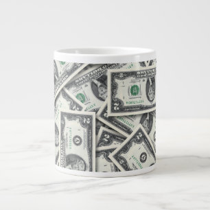 Taza De Café Gigante Patrón de dinero de billete de $2