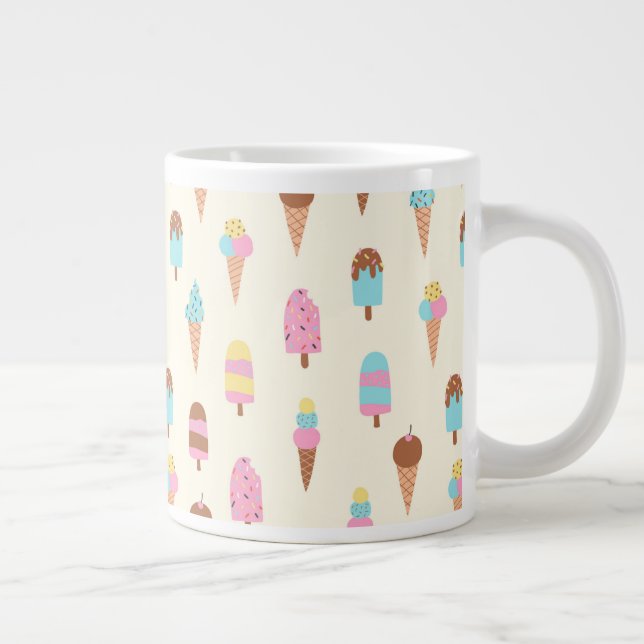 Taza De Café Gigante Patrón de dulces de crema de hielo de Pastel Cute (Derecha)