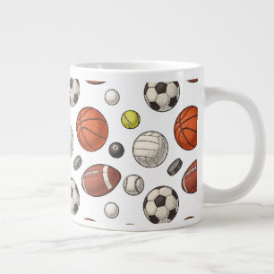Taza De Café Gigante Patrón de equipo deportivo