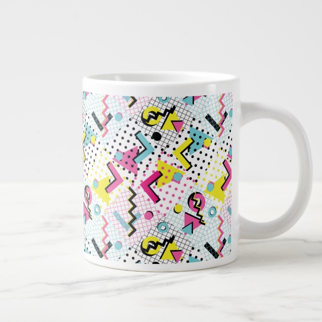 Taza De Café Gigante Patrón de estilo Memphis posmoderno (Derecha)