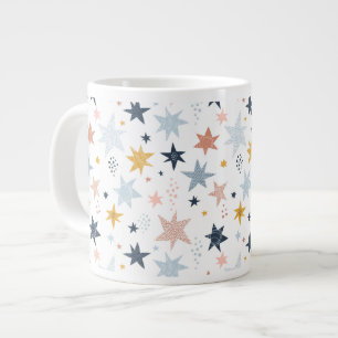 Taza De Café Gigante Patrón de estrella divertida