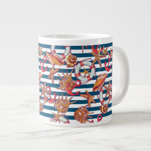 Taza De Café Gigante Patrón De Estriberas Y Fosas