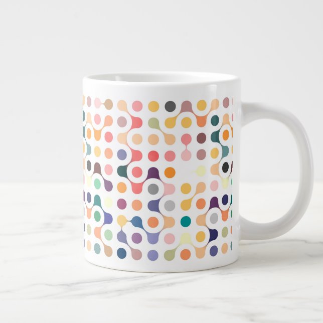 Taza De Café Gigante Patrón de estructura molecular (Derecha)