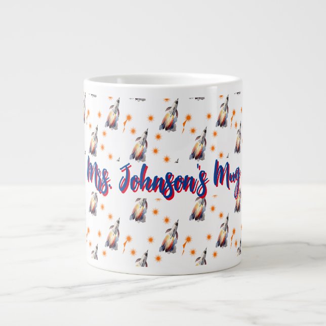 Taza De Café Gigante Patrón de explosión de cohetes (Frente)