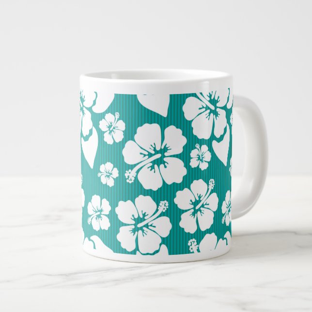 Taza De Café Gigante Patrón de flor hawaiano Hibiscus (Derecha)