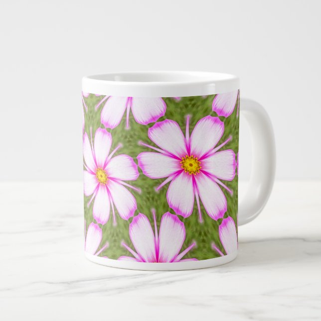 Taza De Café Gigante Patrón de flores de cosmos (Derecha)