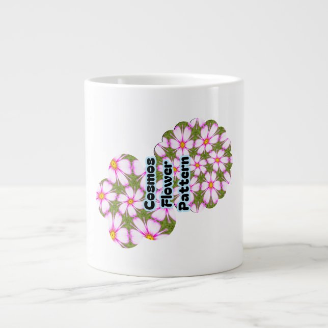 Taza De Café Gigante Patrón de flores de cosmos (Frente)
