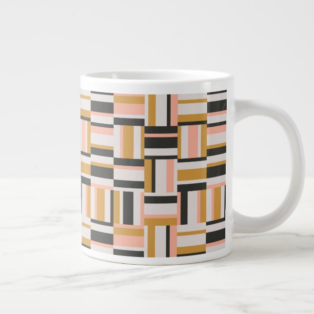 Taza De Café Gigante Patrón de formas geométricas (Derecha)