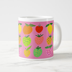 Taza De Café Gigante Patrón de frugalidad colorida