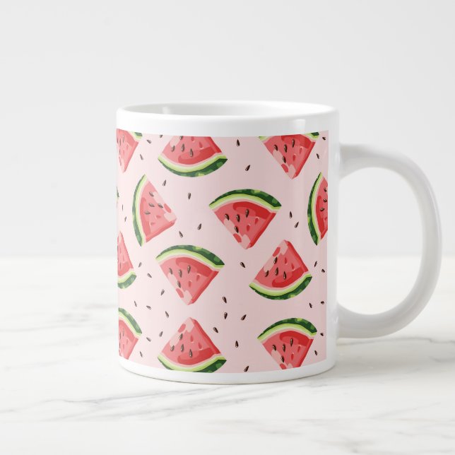Taza De Café Gigante Patrón de frutas de la sandía acuática (Derecha)