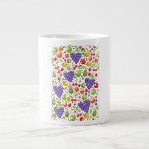 Taza De Café Gigante Patrón de frutas lindas