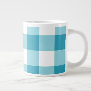 Taza De Café Gigante Patrón de Gingham