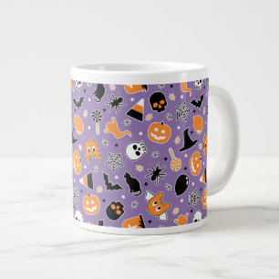 Taza De Café Gigante Patrón de Halloween