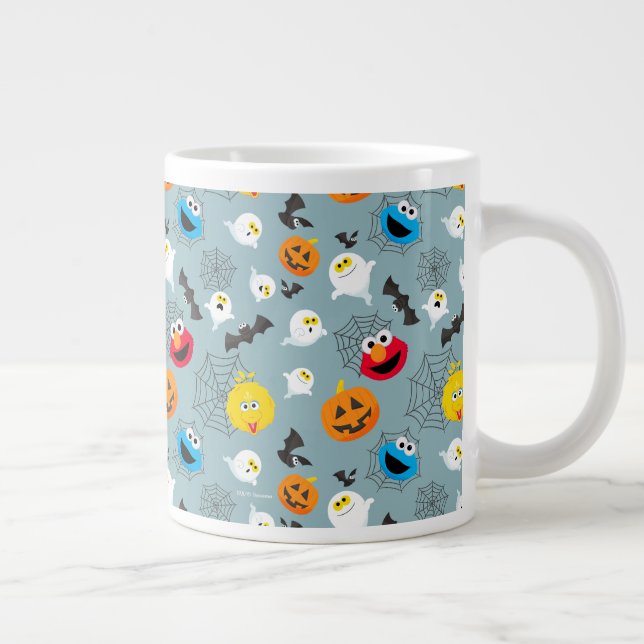 Taza De Café Gigante Patrón de Halloween de Plaza Sésamo (Derecha)