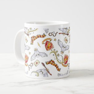 Taza De Café Gigante Patrón de Hedwig en acuarela GRYFFINDOR™