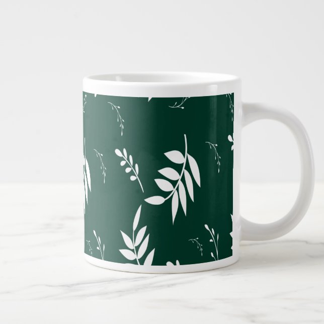 Taza De Café Gigante patrón de hoja (Derecha)