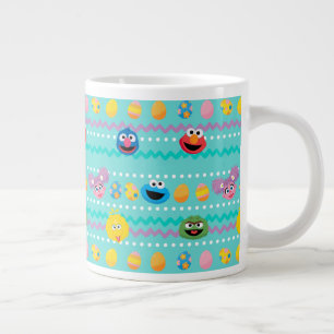 Taza De Café Gigante Patrón de Huevo de Pascua de Plaza Sésamo