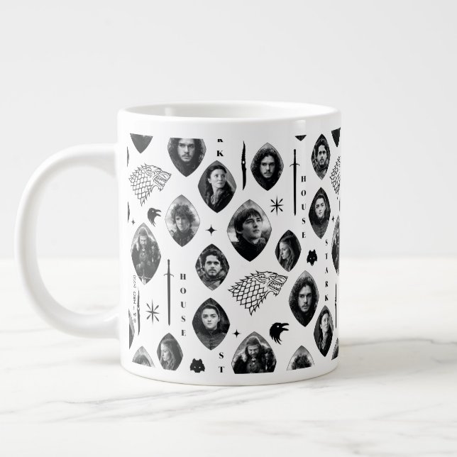 Taza De Café Gigante Patrón de iconos y retratos Stark House (Izquierda)