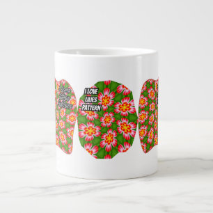 Taza De Café Gigante Patrón de ilimidades rojas