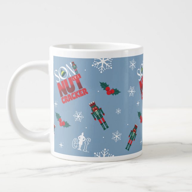 Taza De Café Gigante Patrón de invierno Elf "Hijo de un Nutcracker" (Izquierda)