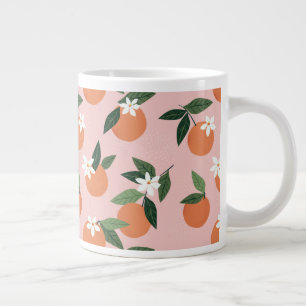 Taza De Café Gigante Patrón de jugo de Naranja