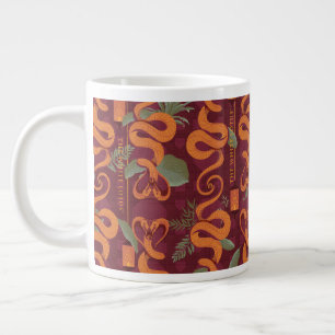 Taza De Café Gigante Patrón de lujo serpenteante: el Lotus blanco
