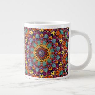 Taza De Café Gigante Patrón de Mandala de Caleidoscopio Fractal-64351