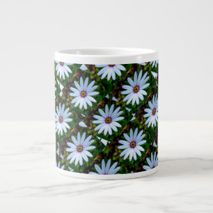 Taza De Café Gigante Patrón de margarita blanca