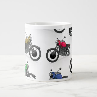 Taza De Café Gigante Patrón de motocicleta multicolor